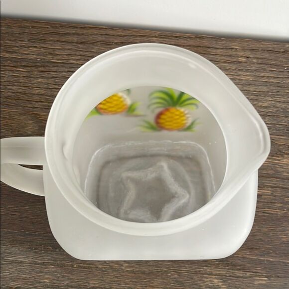 Frosted Glass Pitcher with Pineapple Design - Picture 6 of 6